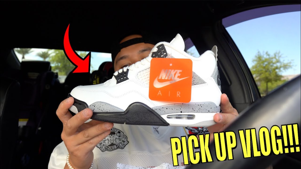 ALMOST TOOK AN L! FLX APP TRASH! JORDAN 4 WHITE CEMENT PICK UP VLOG