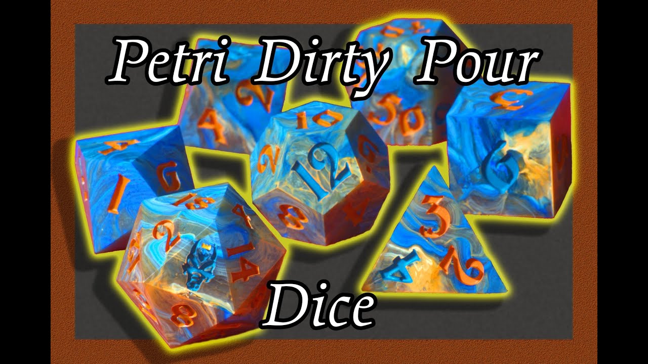 Making Titanium Damascus Dice! | Petri Dirty Pour Tutorial