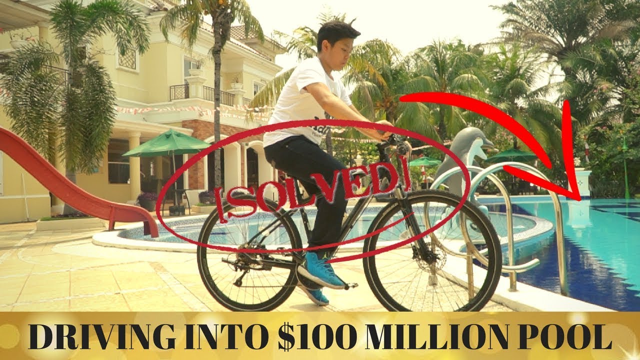 DRIVING MY BIKE INTO *$1 MILLION POOL*!!!!