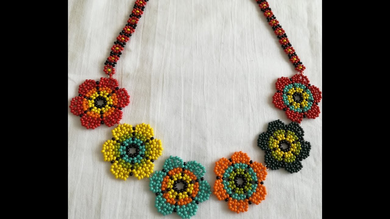 DIY-TAKI TASARIM HUİCHOL KOLYE/ HUİCHOL BEADİNG NECKLACE