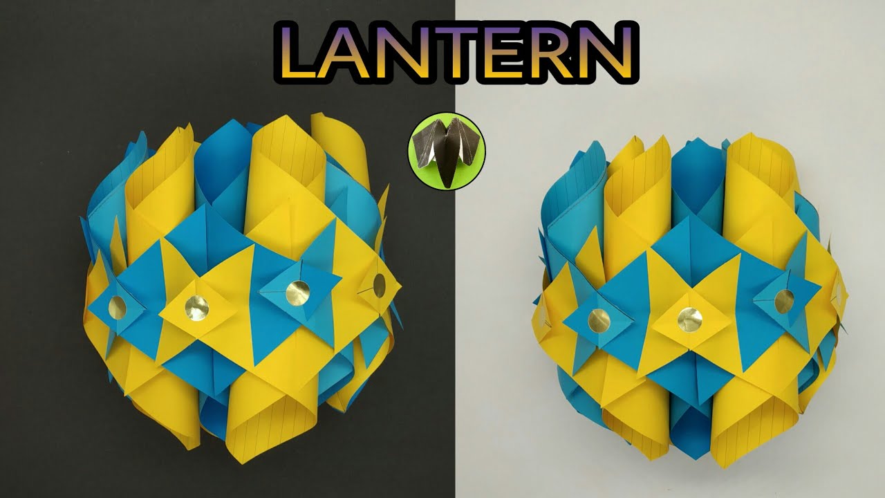 Interlocking Lantern 🏮 for Diwali | Christmas | Eid - DIY Tutorial by Paper Folds - 940