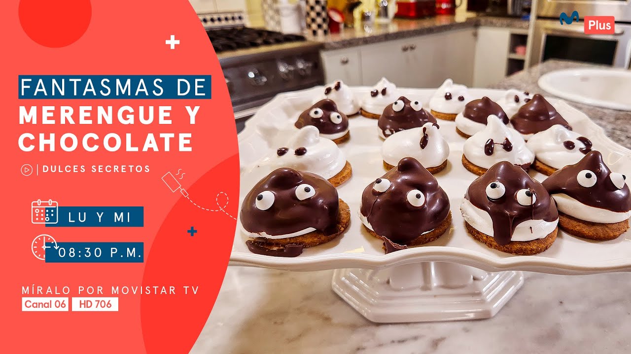 Receta: Fantasmas de merengue y chocolate | Dulces Secretos