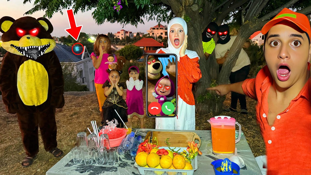 ماشا والدب الشرير حاول سرقة بسطة جنى🍊 وميدو وشفا حاول يساعدها ولكن…!!مخيف