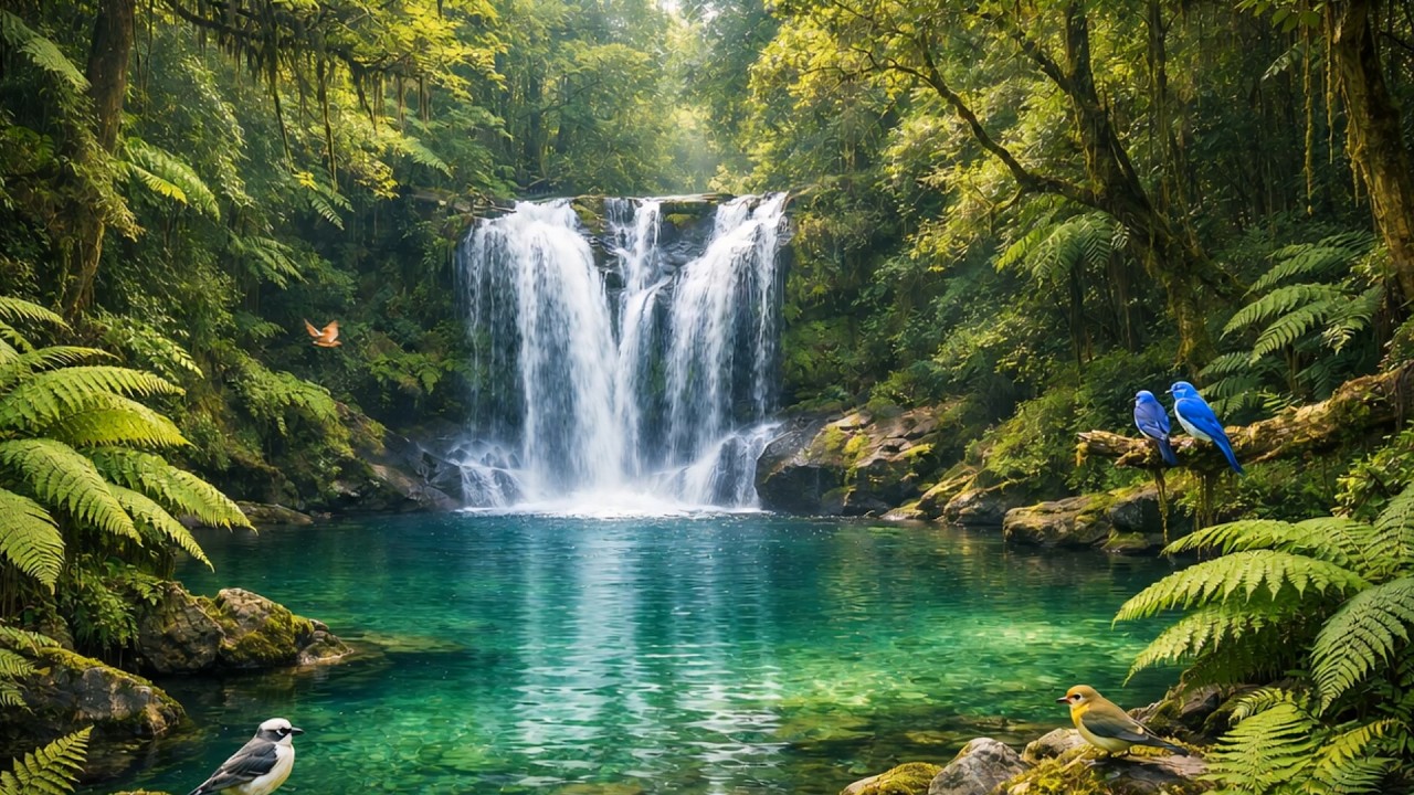 🌿 Ancient Fern Valley: Prehistoric Piano & Tropical Birds for Deep Relaxation 🎶 #zenpiano #birdsong