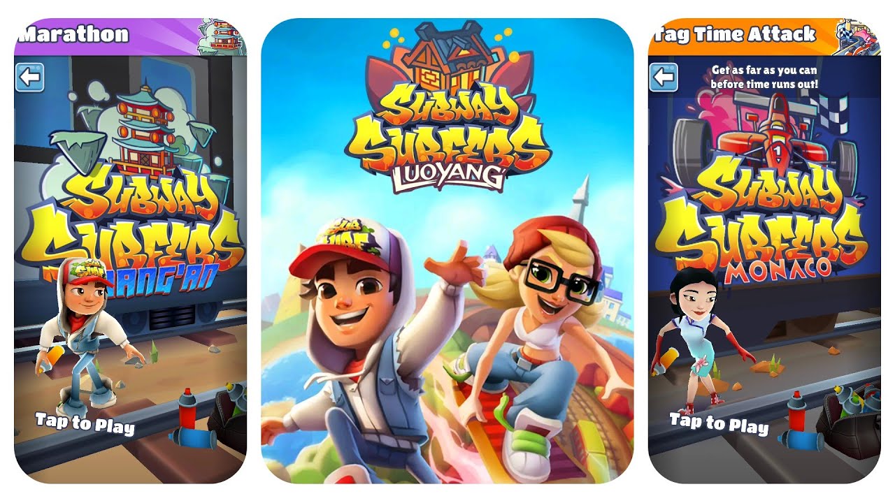 Subway Surfers Luoyang 2022 vs Marathon Chang'an vs Tag Time Monaco
