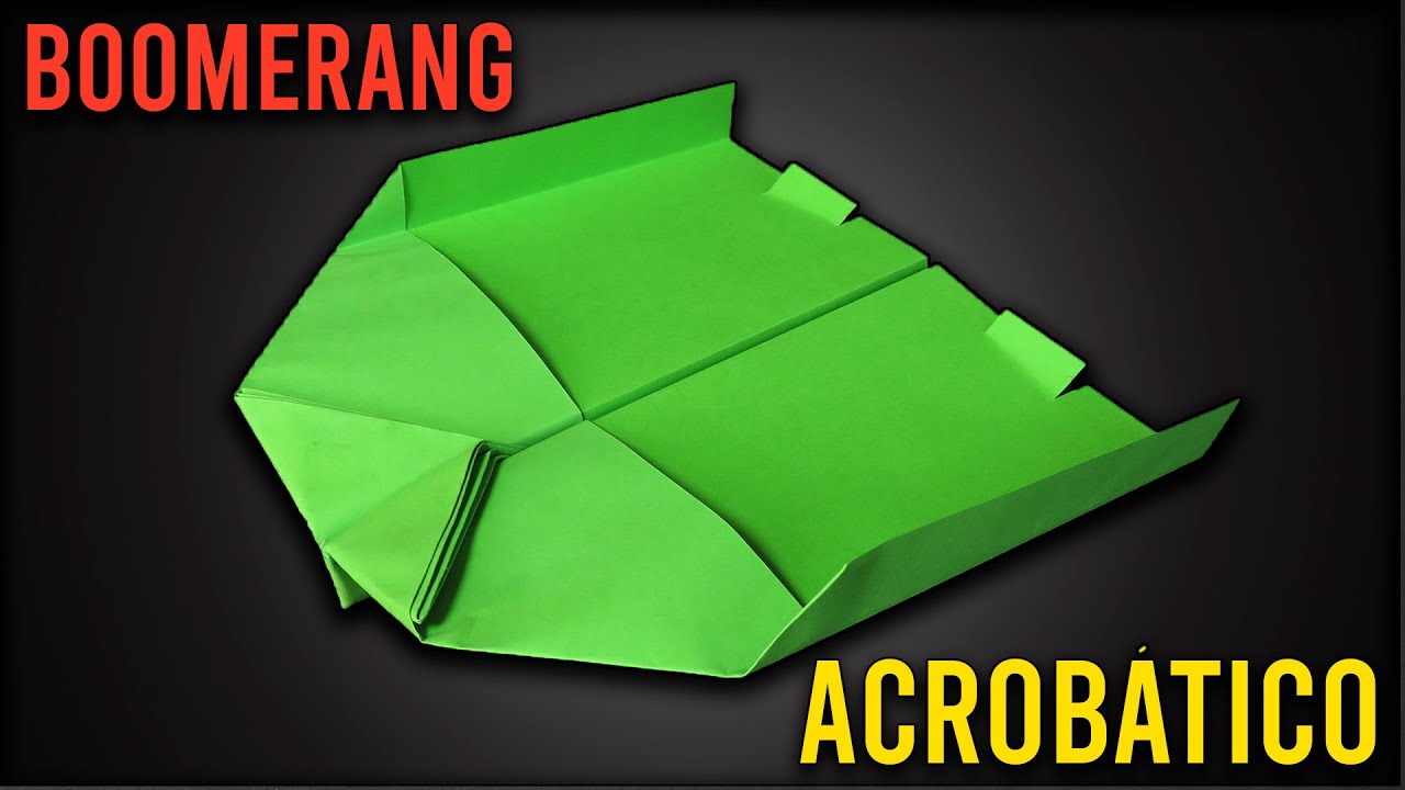 Como Hacer un Avión de Papel que Vuela Muy Bien BOOMERANG ACROBÁTICO | Mejores Aviones de Papel