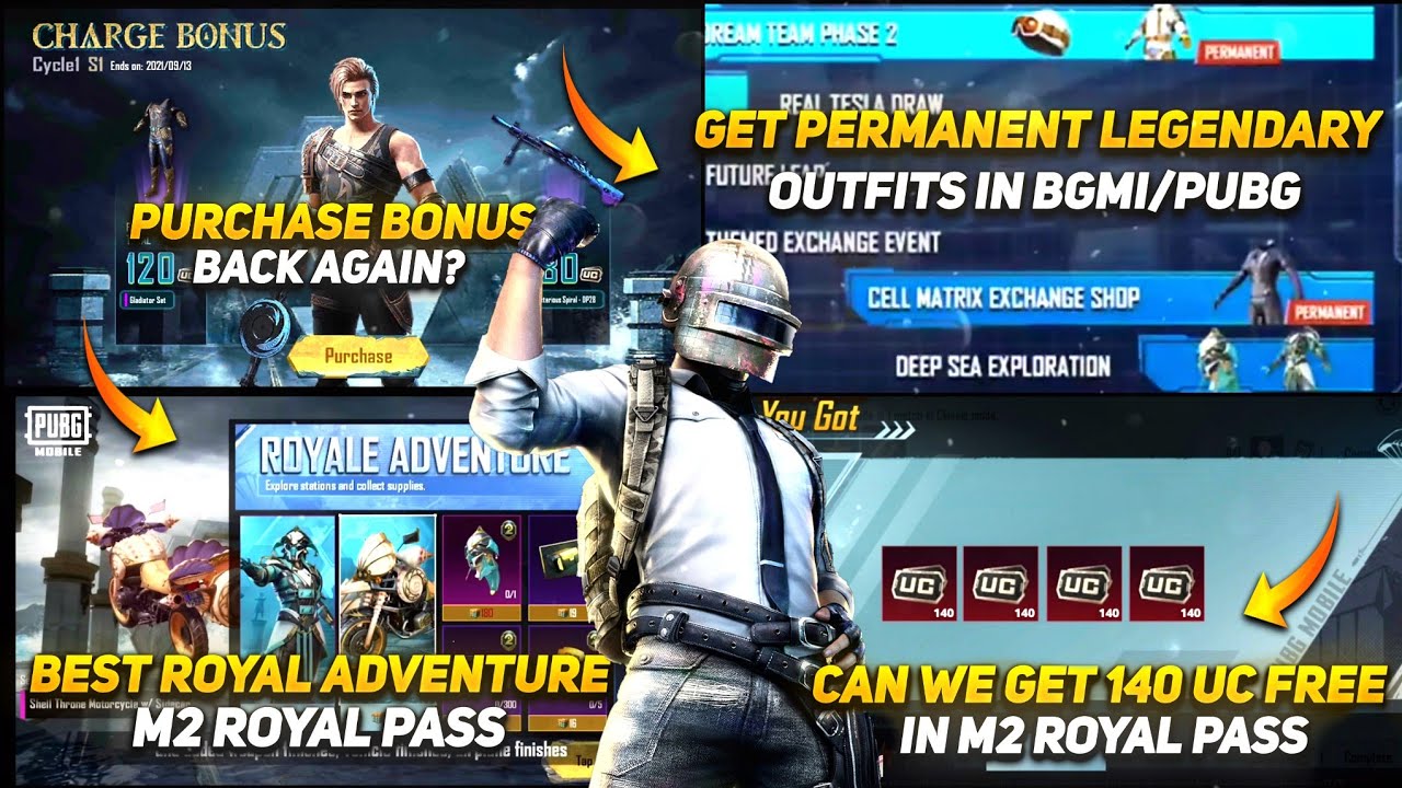🔥GET FREE LEGENDARY OUTFIT IN BGMI/ PUBG MOBILE| GET 140 UC FREE IN RP? M2 ROYAL ADVENTURE|PUR.BONUS