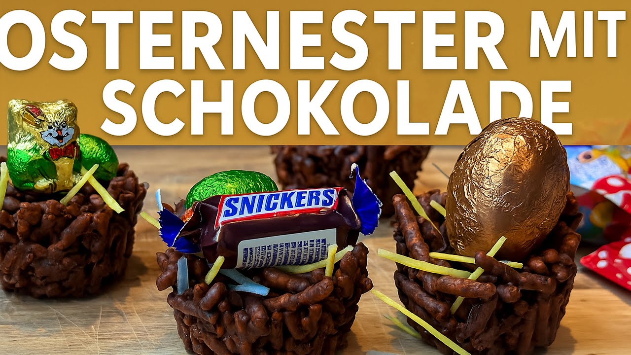 Oster-Nestchen aus Salzstangen & Schokolade 🐣 | Einfaches DIY Rezept zum Nachmachen!