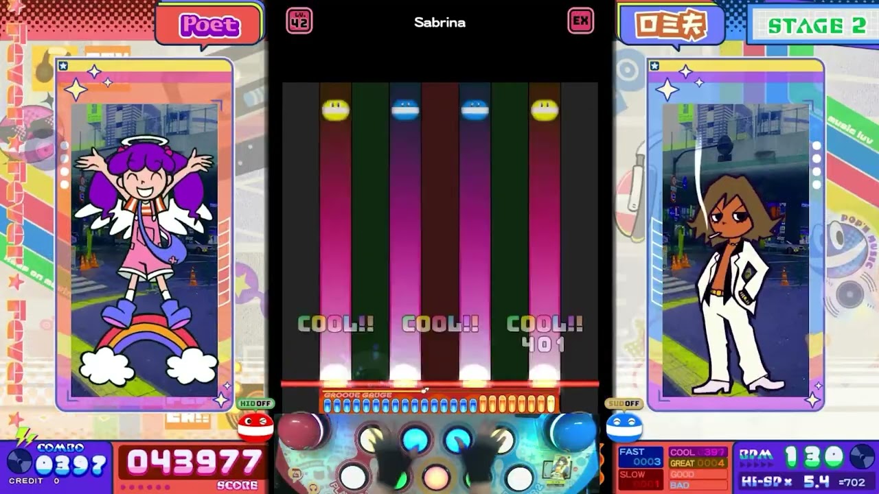 【pop’n music High☆Cheers!!】ラブフォーチュン - Sabrina (EX) PERFECT【外部出力（手元つき）】