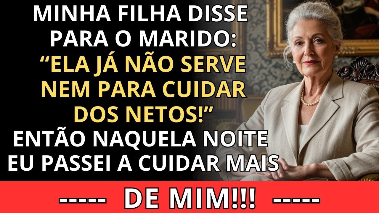 MINHA FILHA Disse que EU JÁ NÃO SERVIA NEM PARA CUIDAR DOS MEUS NETOS, ENTÃO PASSEI A CUIDAR MAIS...