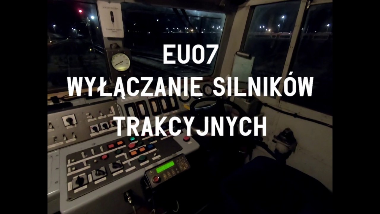 Lokomotywa EU07 - wyłączanie silnik&oacute;w trakcyjnych