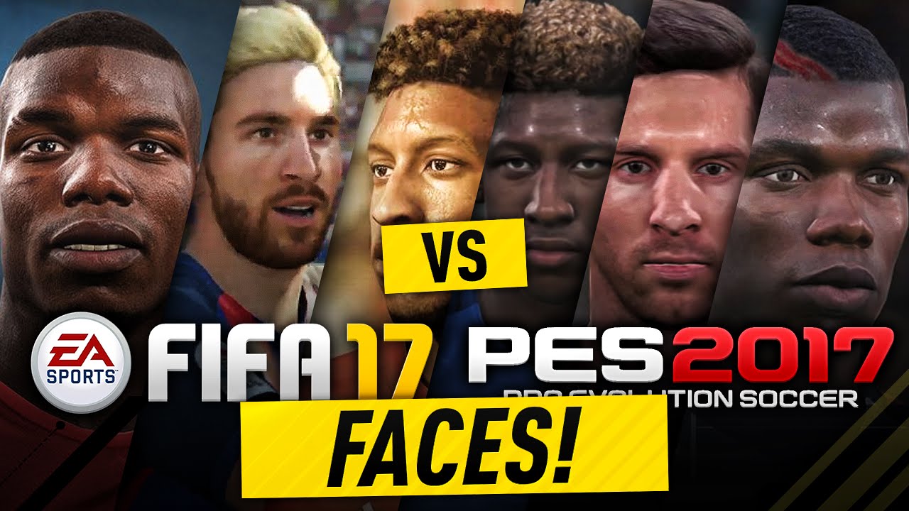 FIFA 17 VS PES 17 PLAYER FACES!