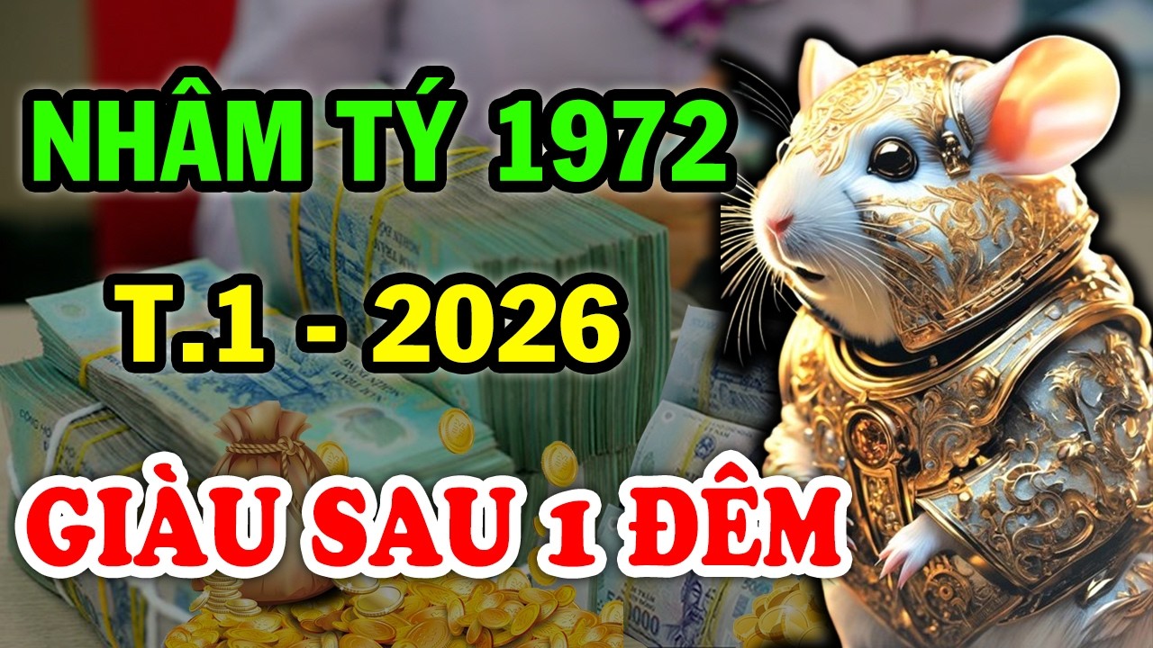 Đổi Đời Bất Ngờ Nhâm Tý 1972 Ăn Đậm Lộc Trời TIỀN BẠC Ùn Ùn Đổ Về Nhà Cực Giàu T.1 ÂL