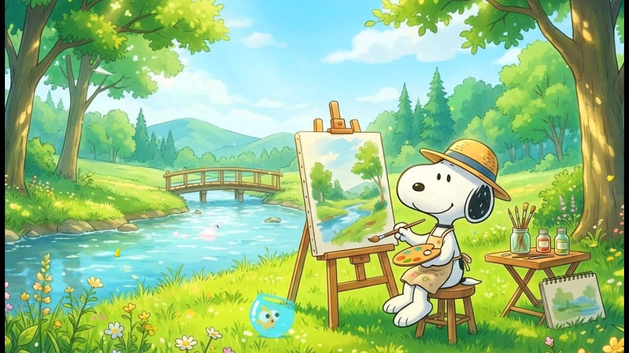 Let Creativity Flow | Lofi Snoopy for Painting & Relaxing | Peaceful Studio Vibes