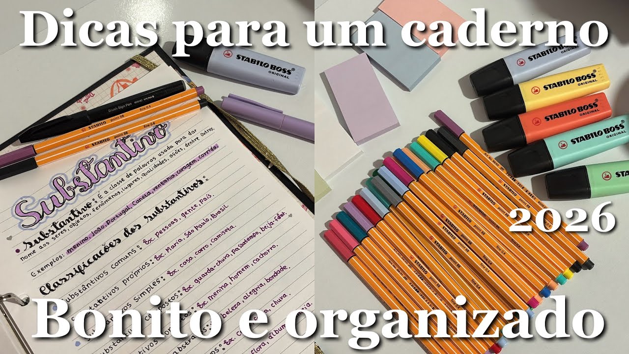 Dicas para ter um caderno bonito e organizado em 2026