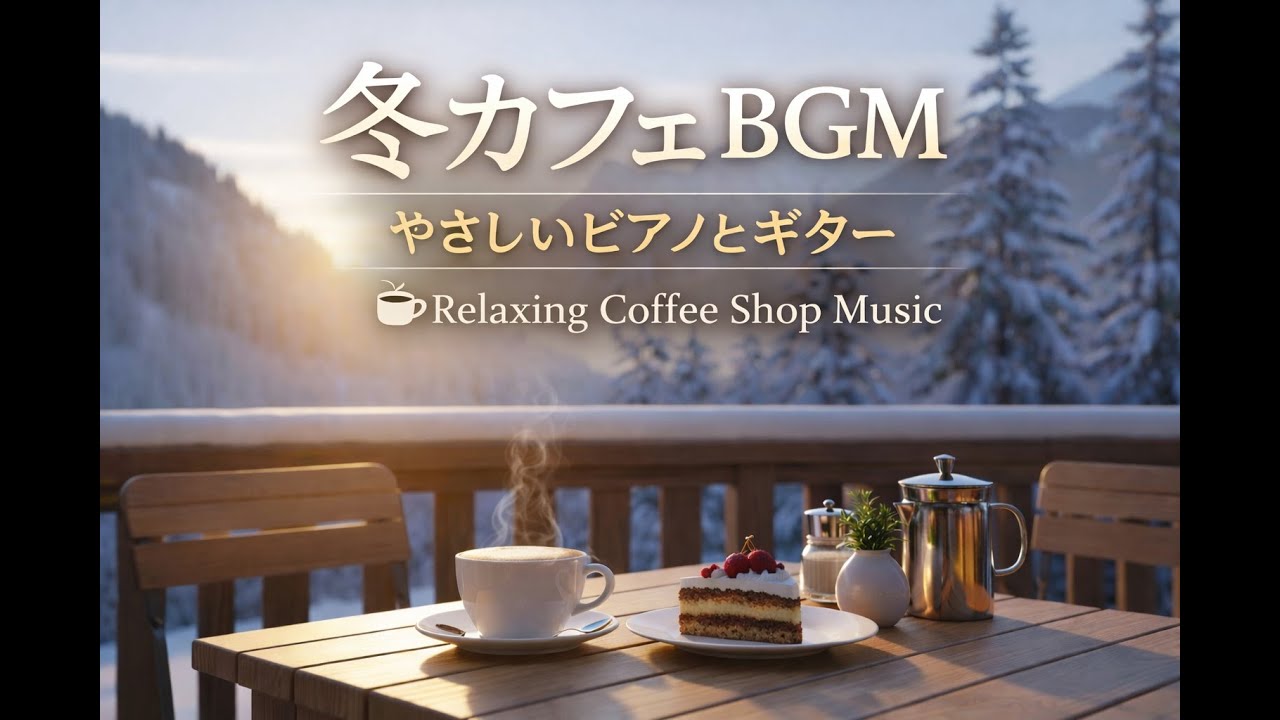 【冬カフェBGM】やさしいピアノとギター｜雪景色の朝に聴くリラックス＆作業用音楽｜Coffee Shop Music / Study & Relax