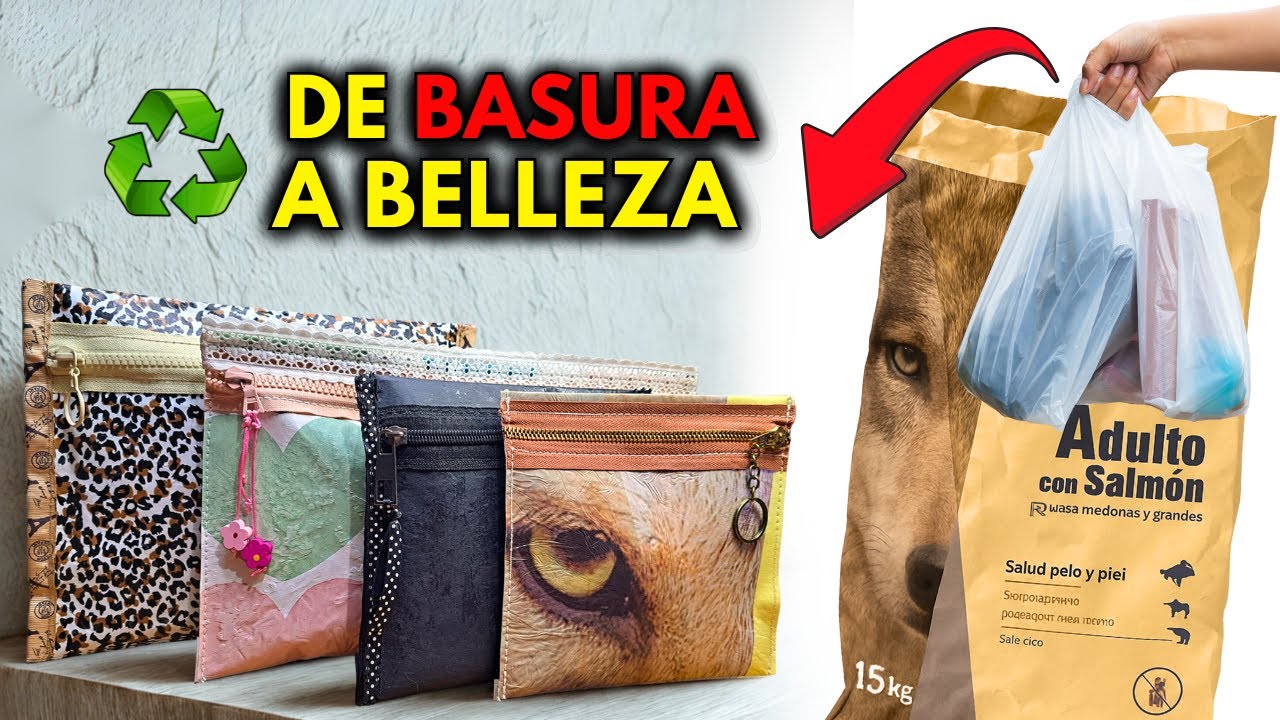 Reciclar bolsas de alimento para perros con termofusion bolsas plasticas | Reciclaje Creativo.