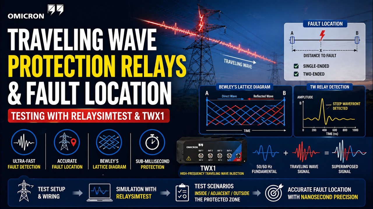 Traveling Wave Protection Relays & Fault Location | Testing with RelaySimTest & TWX1