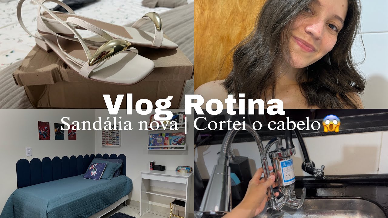 Vlog de rotina: Cortei o Cabelo curto😱 | Organização | comprinha na Shopee 