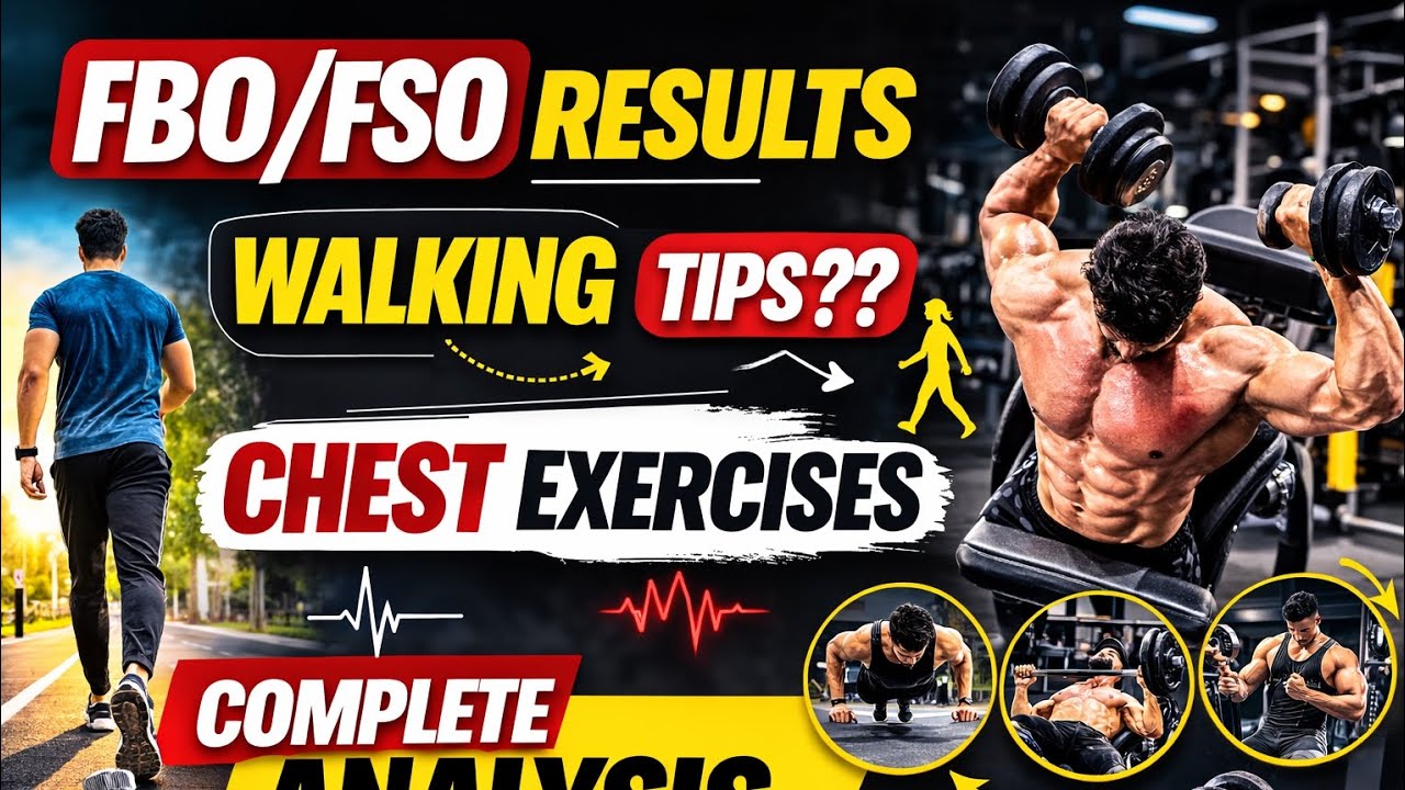 ✅️✅️FBO/FSO RESULTS,WALKING TIPS,CHEST EXERCISES COMPLETE DETAILS🏃‍♂️🏃‍♂️🏃‍♂️🏃‍♂️🏃‍♂️