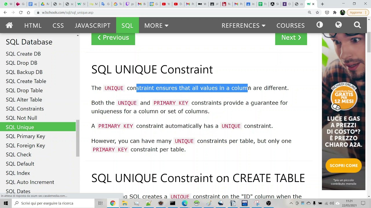 SQL - Principali comandi