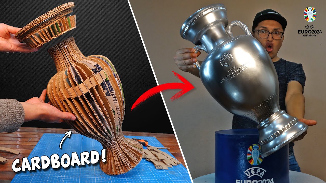 How to Make the EURO CUP Trophy out of CARDBOARD #euro2024