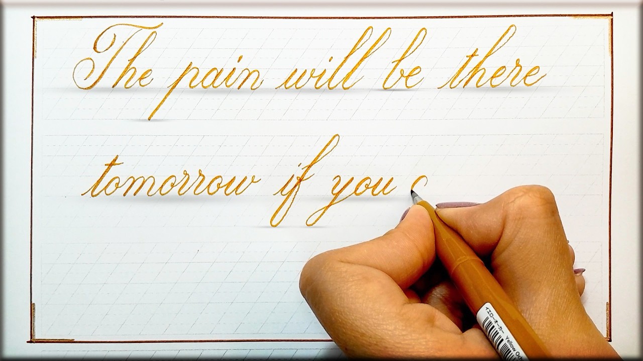 My first copperplate handwriting