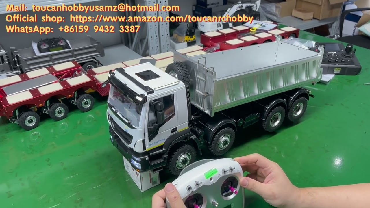 TOUCAN RC HOBBY 1/14 LESU Hydraulic RC Dumper Trucks for RTR 8X8 Remote Control Dump Car THZH1488