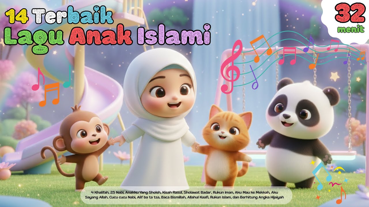 14 LAGU ANAK ISLAMI TERBAIK - 4 KHALIFAH, AKU MAU KE MEKKAH, RUKUN ISLAM, ALIF BA TA TSA,RUKUN IMAN