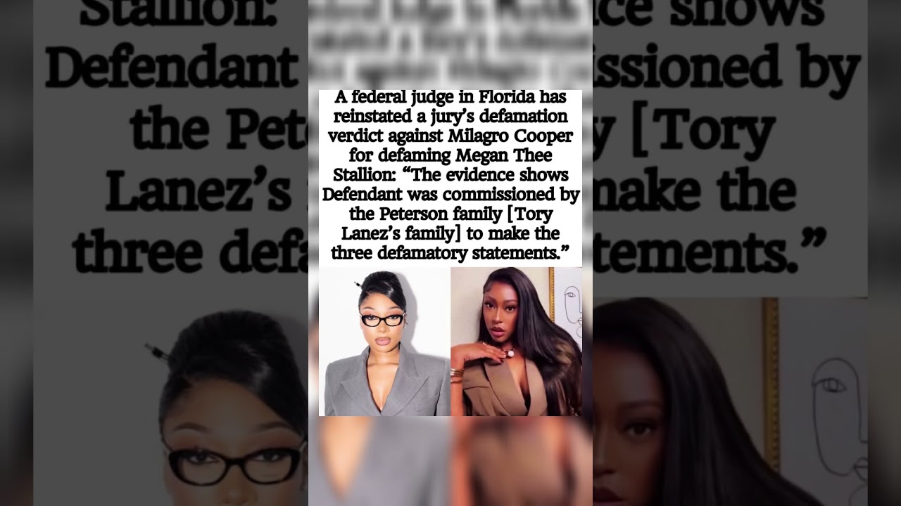 A federal judge in Florida has reinstated a jury&rsquo;s defamation verdict against Milagro Cooper