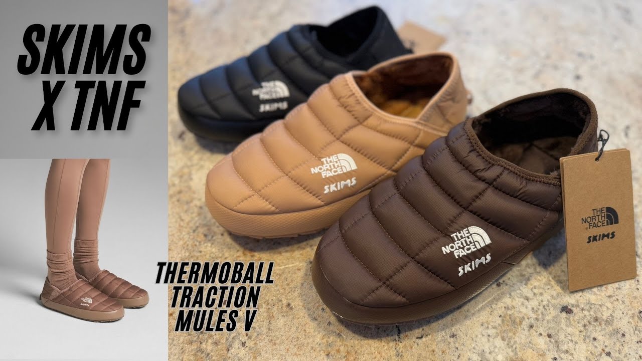 🤎🤍🖤SKIMS x The North Face Try On | Thermoball Traction Mules V | The Fashion Try On