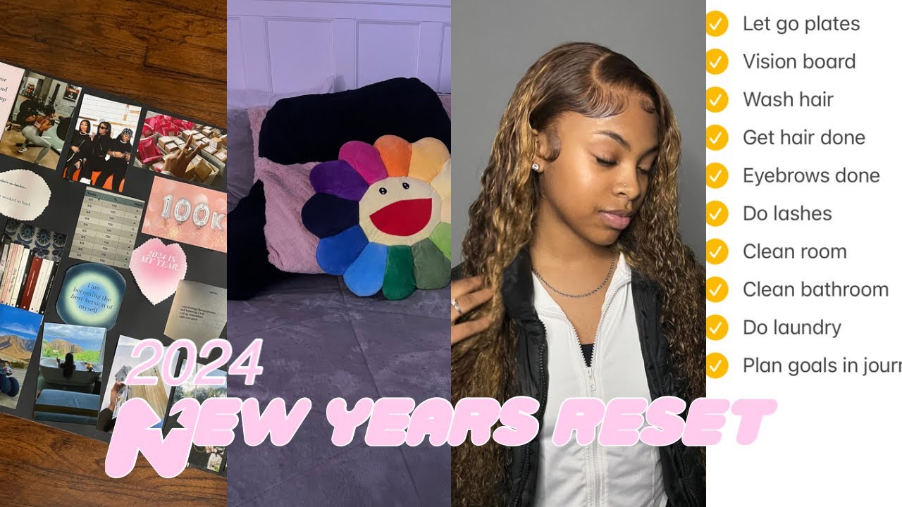 2024 New Year Reset/Prep♡ *New Year New You*| Cleaning, Facial, Vision Board, Hair, And MORE!