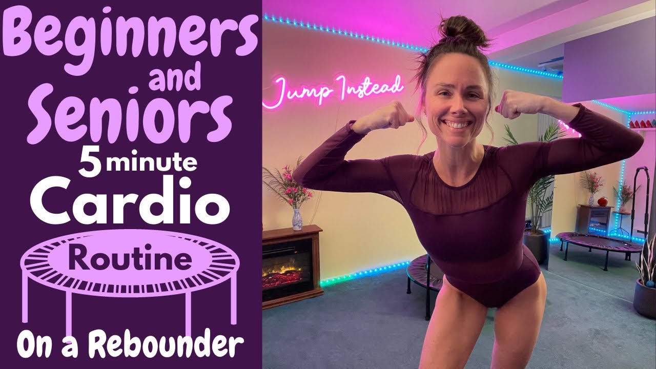 5 min | Beginners & Seniors | Cardio Routine on a Rebounder | I Jump Instead