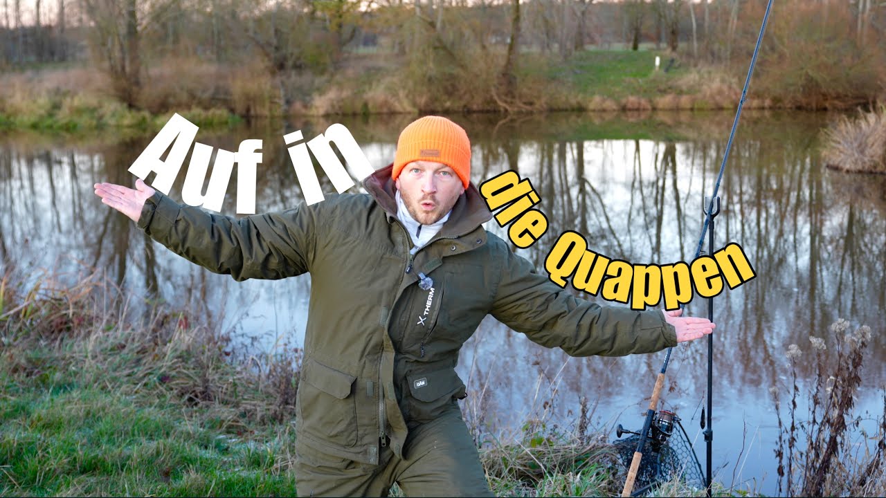 Quappenangeln mit Tauwurm am Fluss