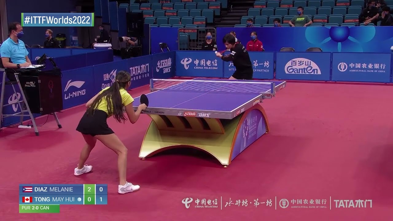 Highlights | Melanie Diaz (PUR) vs Hui May Tong (CAN) | WT Grps | #ITTFWorlds2022