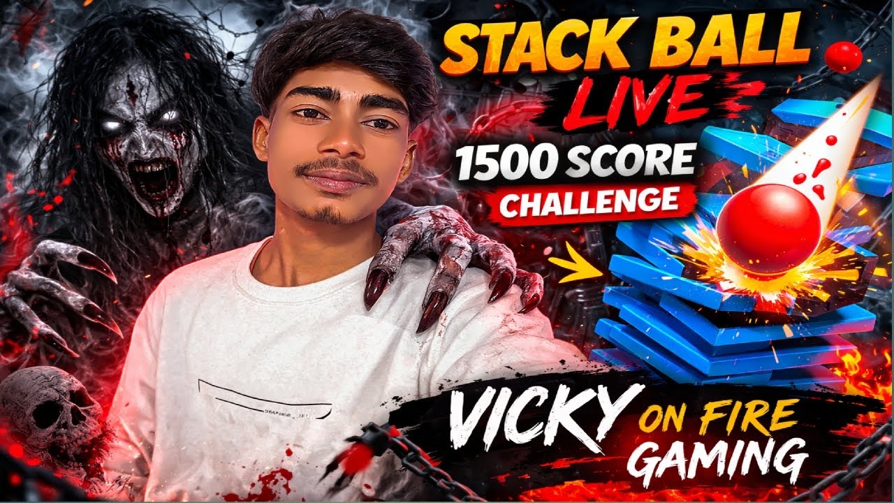 Stack Ball LIVE 🔴🔥 | आज 1500 Score Challenge 😱 | Pro Gameplay ON! #live #stackballlive #shortslive 