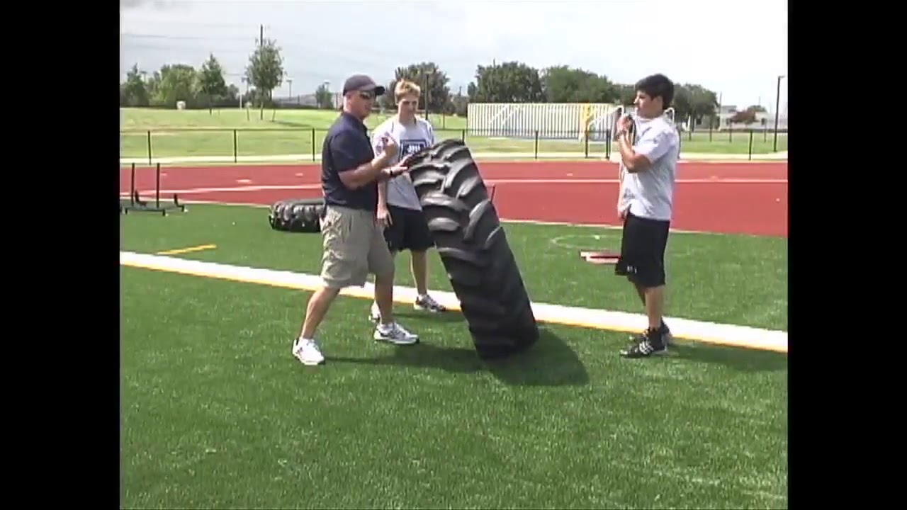 Offensive Line Drills - Tire Battle