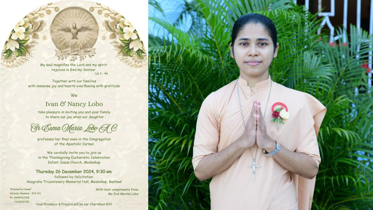 Thanksgiving Eucharistic Celebration | Sr Esma Maria Lobo | Infant Jesus Church, Modankap