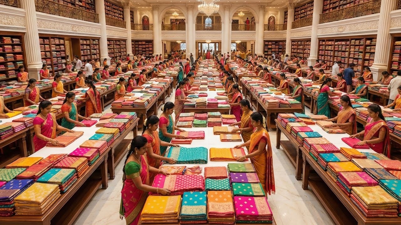 साड़ियों की वायरल डिजाइन😍| Surat Saree Factory | Saree Factory | Banarasi Silk Saree | Surat Saree