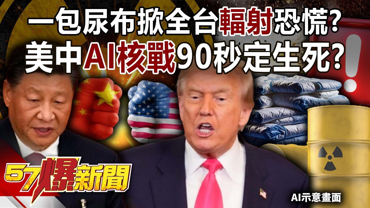 一包尿布掀全台「輻射」恐慌？ 美中「AI核戰」90秒定生死？！-馬西屏 徐俊相 【57爆新聞】 @57BreakingNews