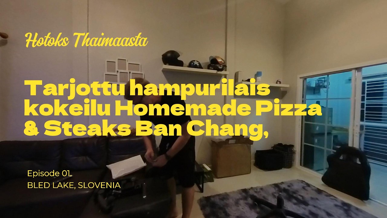 Tarjottu hampurilais kokeilu Homemade Pizza & Steaks Ban Chang,