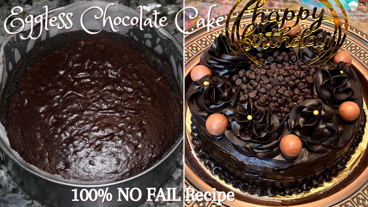 Eggless Chocolate Cake | Birthday Cake | Chocolate Truffle Cake Recipe | Keep Cooking with Priya