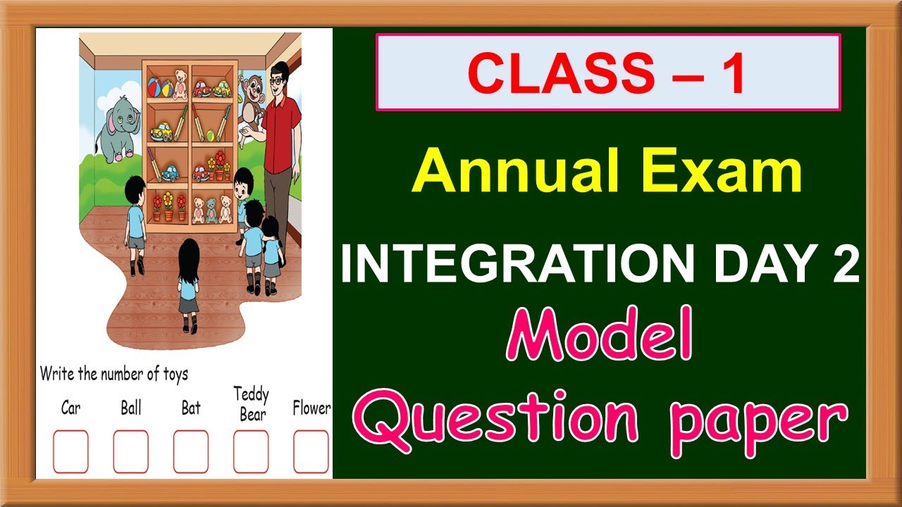 CLASS 1 INTEGRATION DAY 2 ANNUAL EXAM 2025  MODEL QUESTION PAPER   STD 1