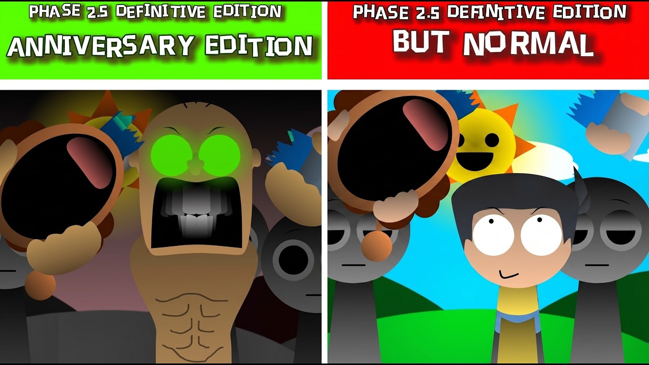 Sprunki: Phase 2.5 Definitive Edition Anniversary Edition vs Normal &mdash; WHAT'S NEW?