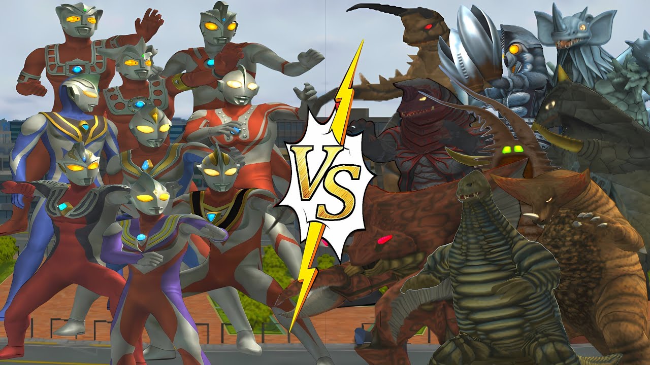 ウルトラマン TIGA VS REDKING, ULTRAMAN JUSTICE VS GOMORA, GAIA VS REICUBAS, DYNA VS TWINTAIL #ウルトラマン #怪獣 