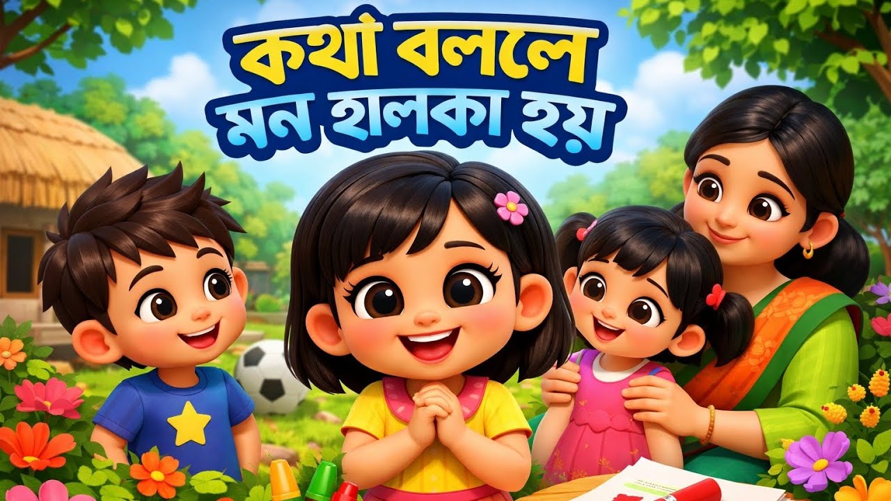 কথা বললে মন হালকা হয় | Bangla Moral Cartoon Story for Kids | Emotional Kids Story