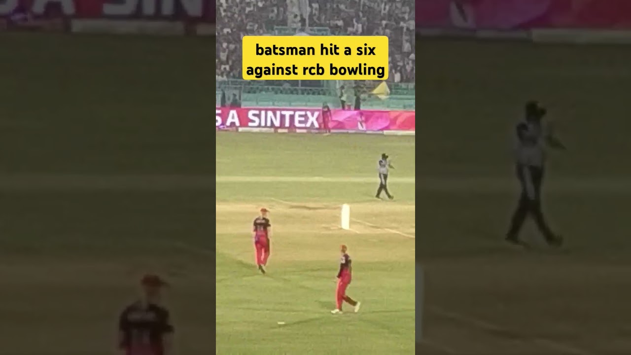 batsman hit a hix on rcb bowling