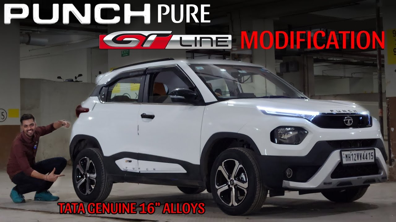 PUNCH PURE GT LINE MODIFICATION WITH TATA GENUINE 16