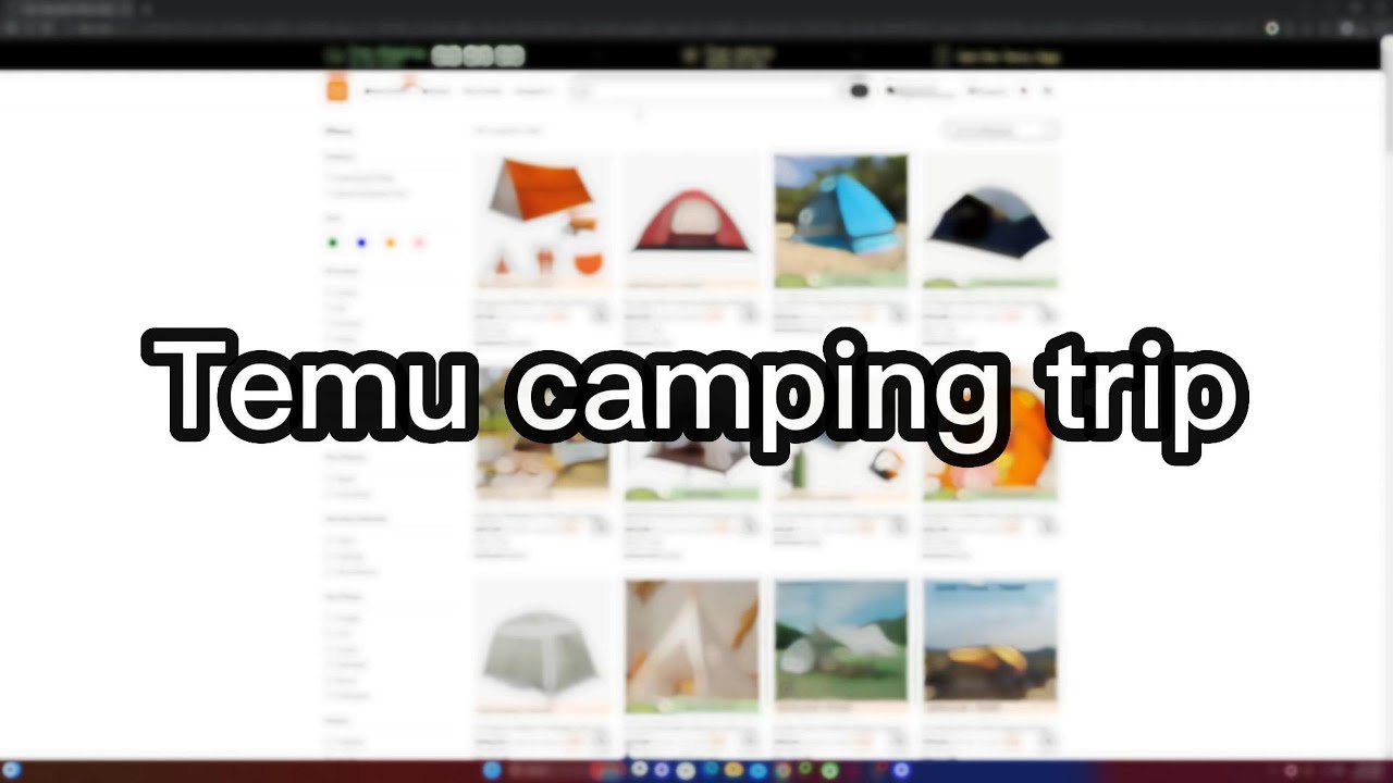 Planning a Camping Trip using Items From Temu!!!!