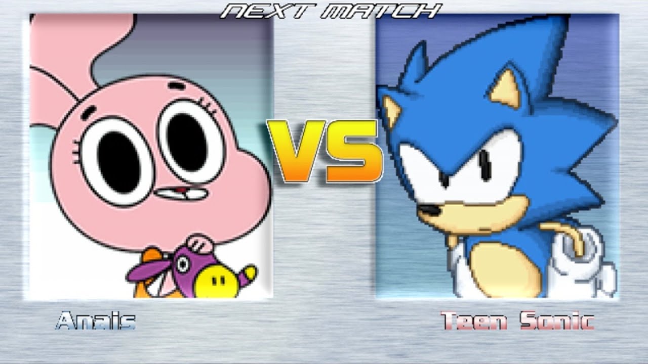 M.U.G.E.N BATTLES | Anais vs Teen Sonic | The Amazing World of Gumball vs Sonic the Hedgehog